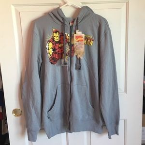 Iron Man Headphones Zip Up Hoodie